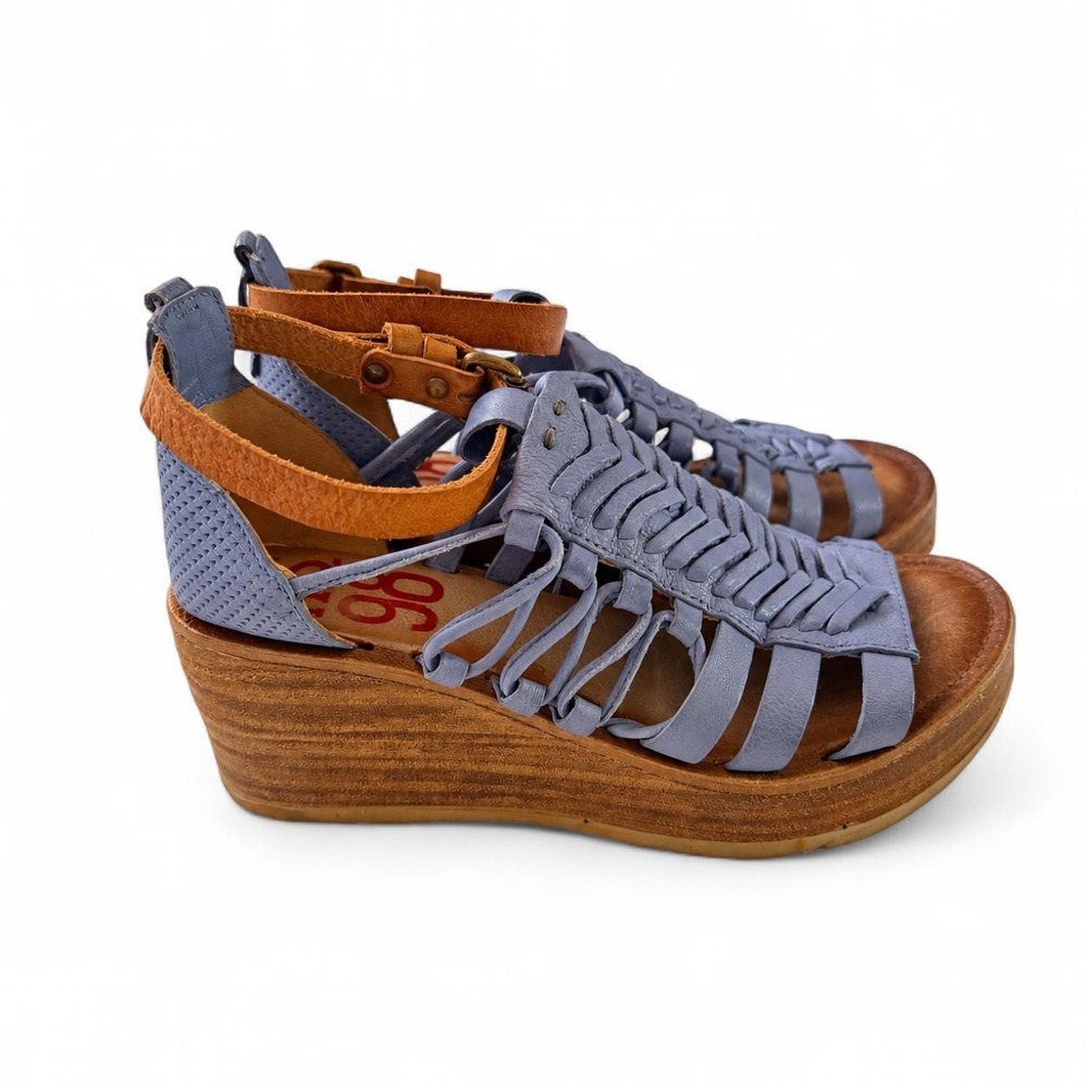 A.S.98 leather wedge sandals